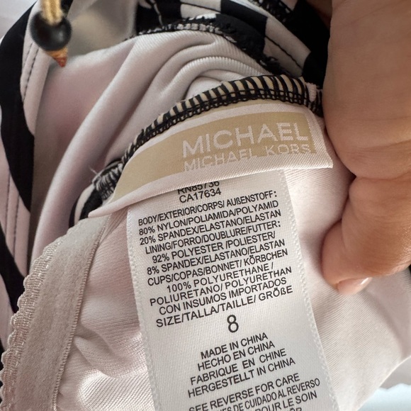 Michael Kors one piece side cut out swimsuit size 8 - Picture 4 of 4